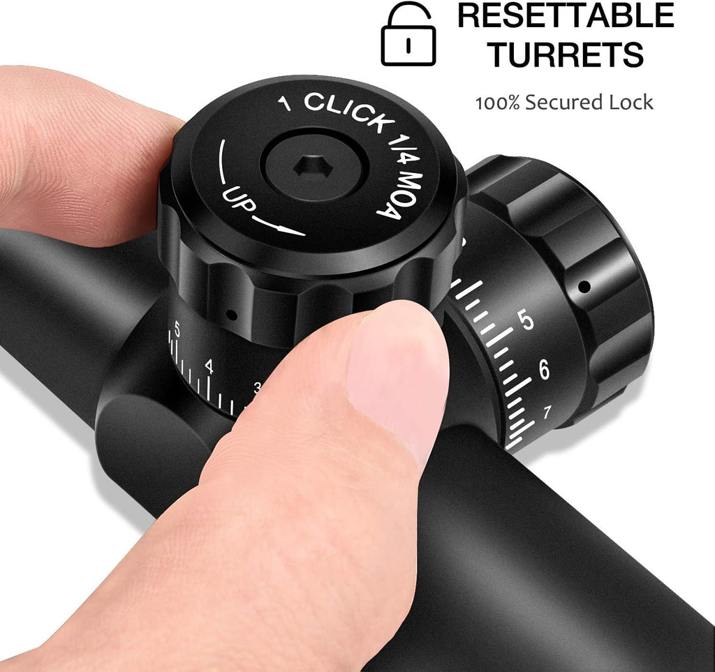 4-16x44 Illuminated Rifle Scope with Sunshade and Scope Mount N90205