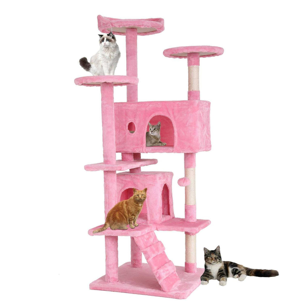 54in Cat Tree Tower with Scratching Posts L760