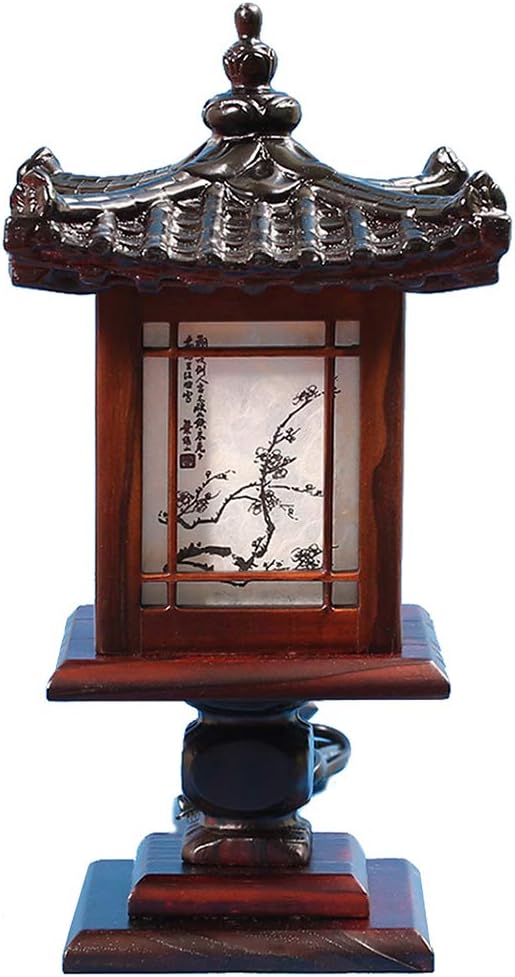 Carved Wood Table Lamp O4409