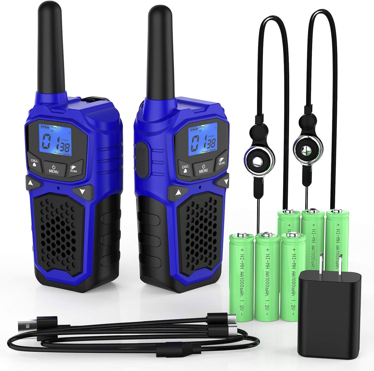 Rechargeable 4 Pack Two Way Radios 22 Channels J581452