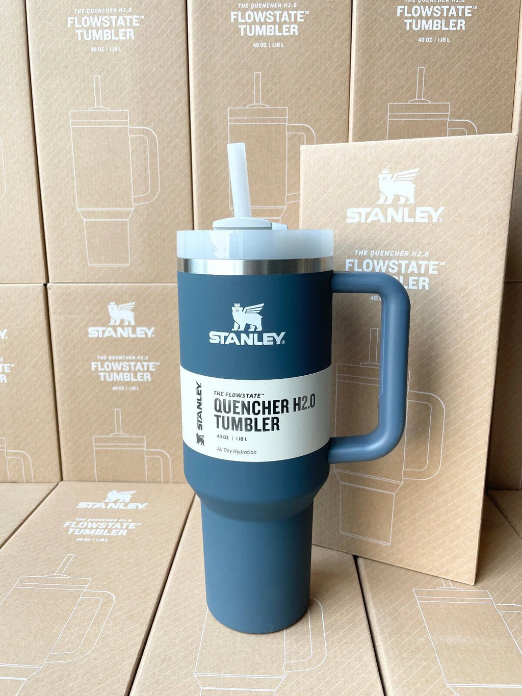 40oz Stainless Steel Tumbler Navy Blue I3808