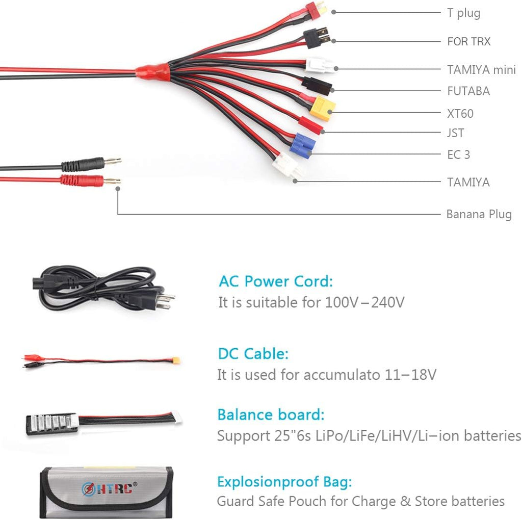 150W 10A 1-6S AC/DC LiPo Battery Balance Charger L544593