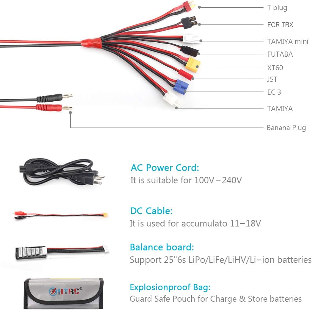 150W 10A 1-6S AC/DC LiPo Battery Balance Charger L544593