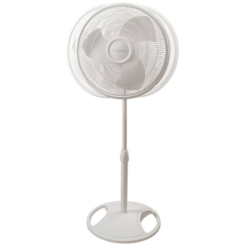 White 3 Speed Oscillating Pedestal Fan R229694