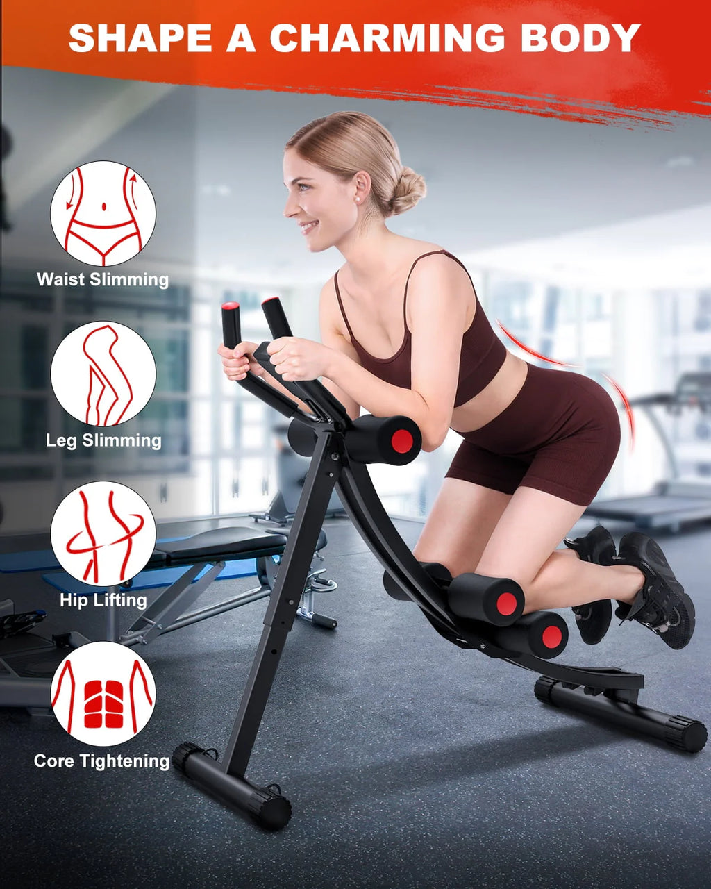 Foldable Ab Trainer with LCD Display N43880