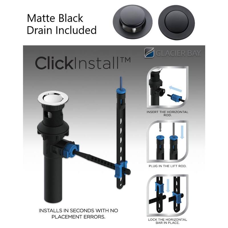 2-Handle High-Arc Bathroom Faucet in Matte Black A5828