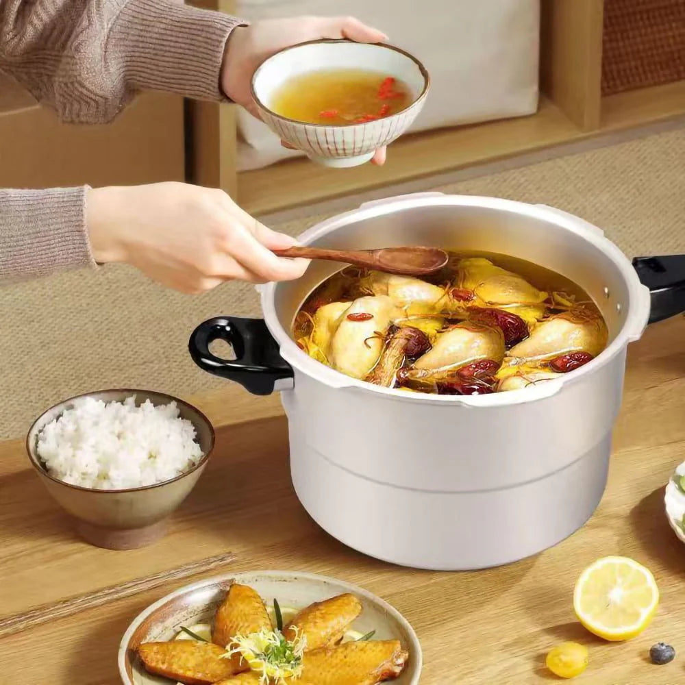7.4 Quart Aluminum Pressure Cooker with Steamer C21293
