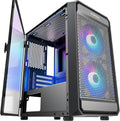 Matx PC Case with 2pcs ARGB Fans Mesh Airflow T355