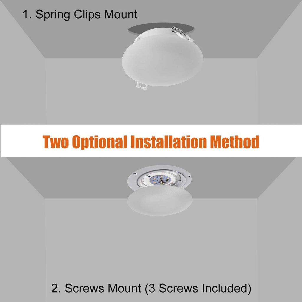 4.5Inch LED RV Puck Light Full Aluminum Recessed Ceiling Lights Pack of 6 D6229