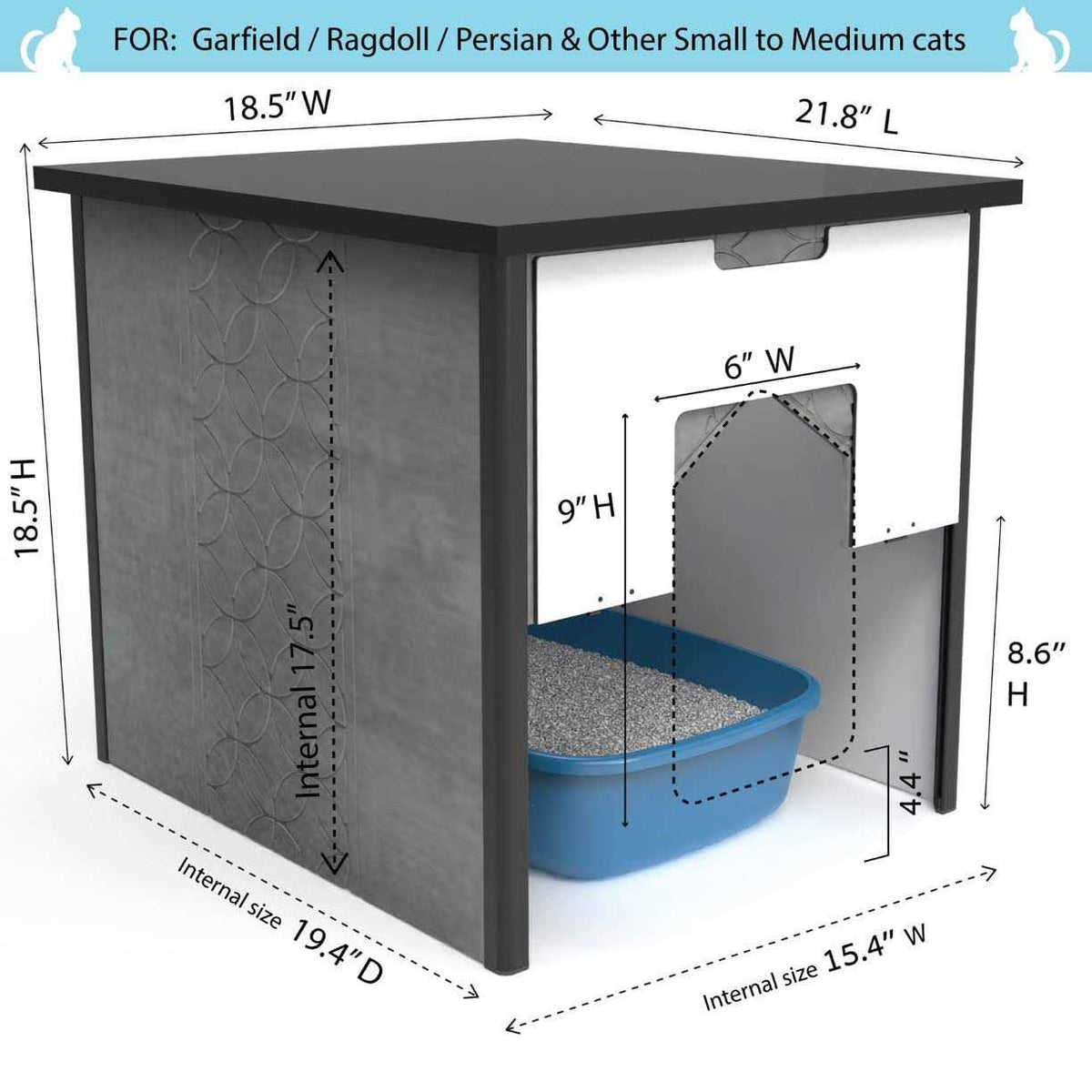 Cat Litter Box Enclosure Furniture M340