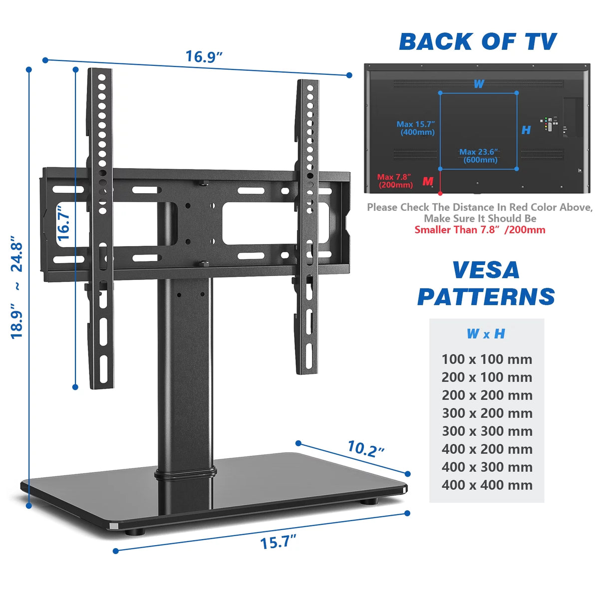 Black Swivel TV Stand U330912