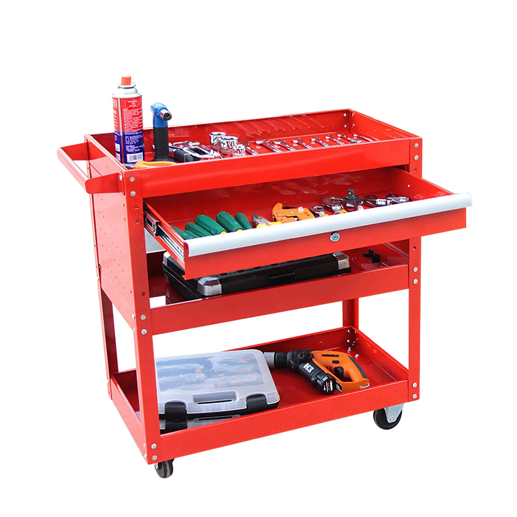 Black 4-Wheel Rolling Tool Cart O12956