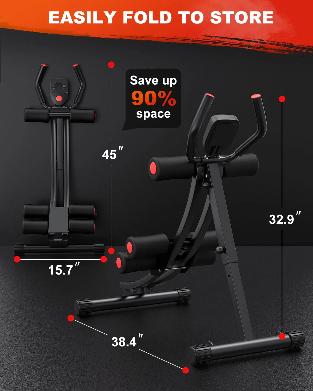 Foldable Ab Trainer with LCD Display N43880