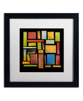 White Matte with Black Frame Art P678