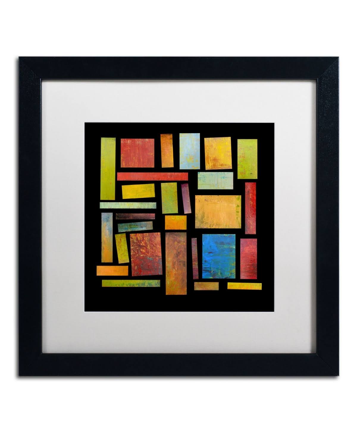 White Matte with Black Frame Art P678