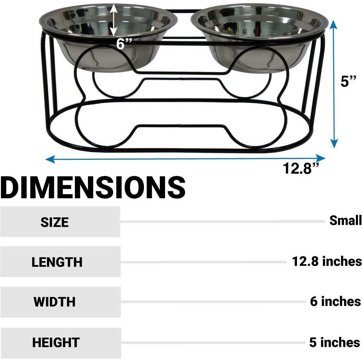 Wrought Iron Stand with Stainless Steel Feeder Bowls J1717
