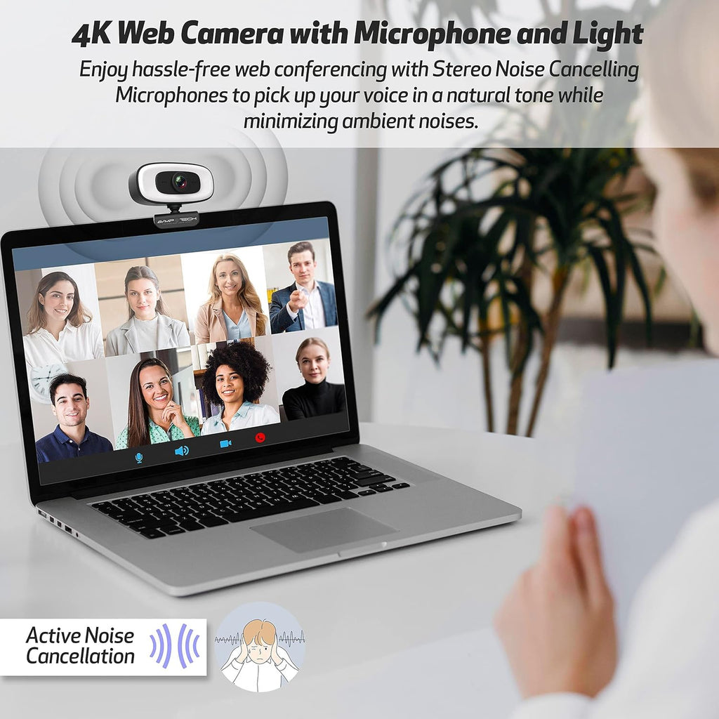 4K Ultra HD 8MP Autofocus USB Webcam with Microphone I524