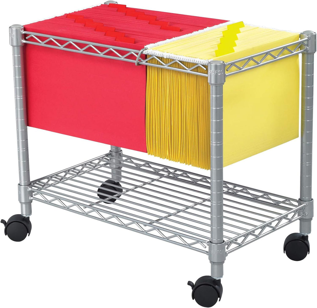 Wire Mobile Letter/Legal File Cart Black L1470
