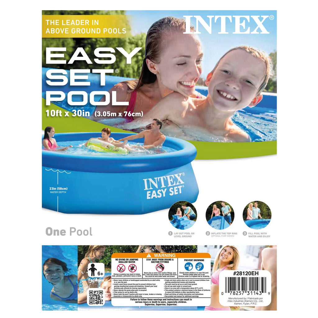 10 Ft x 30 In Inflatable Round Swimming Pool H1988