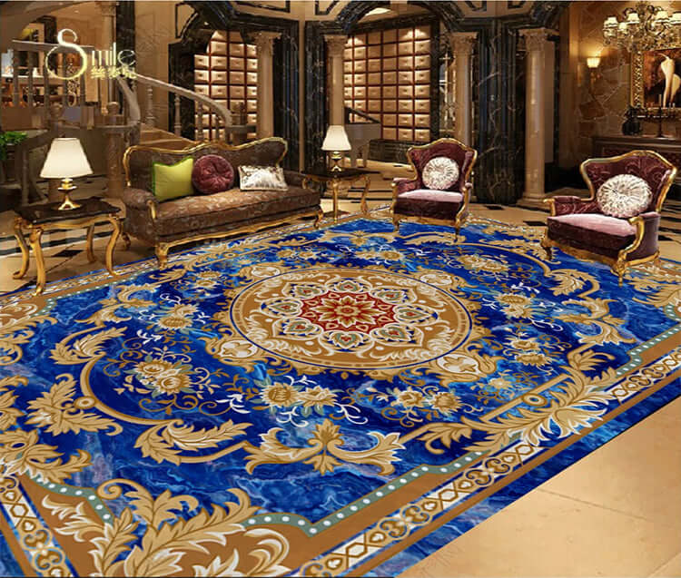 Blue 3d Ceiling Wallpaper Q382
