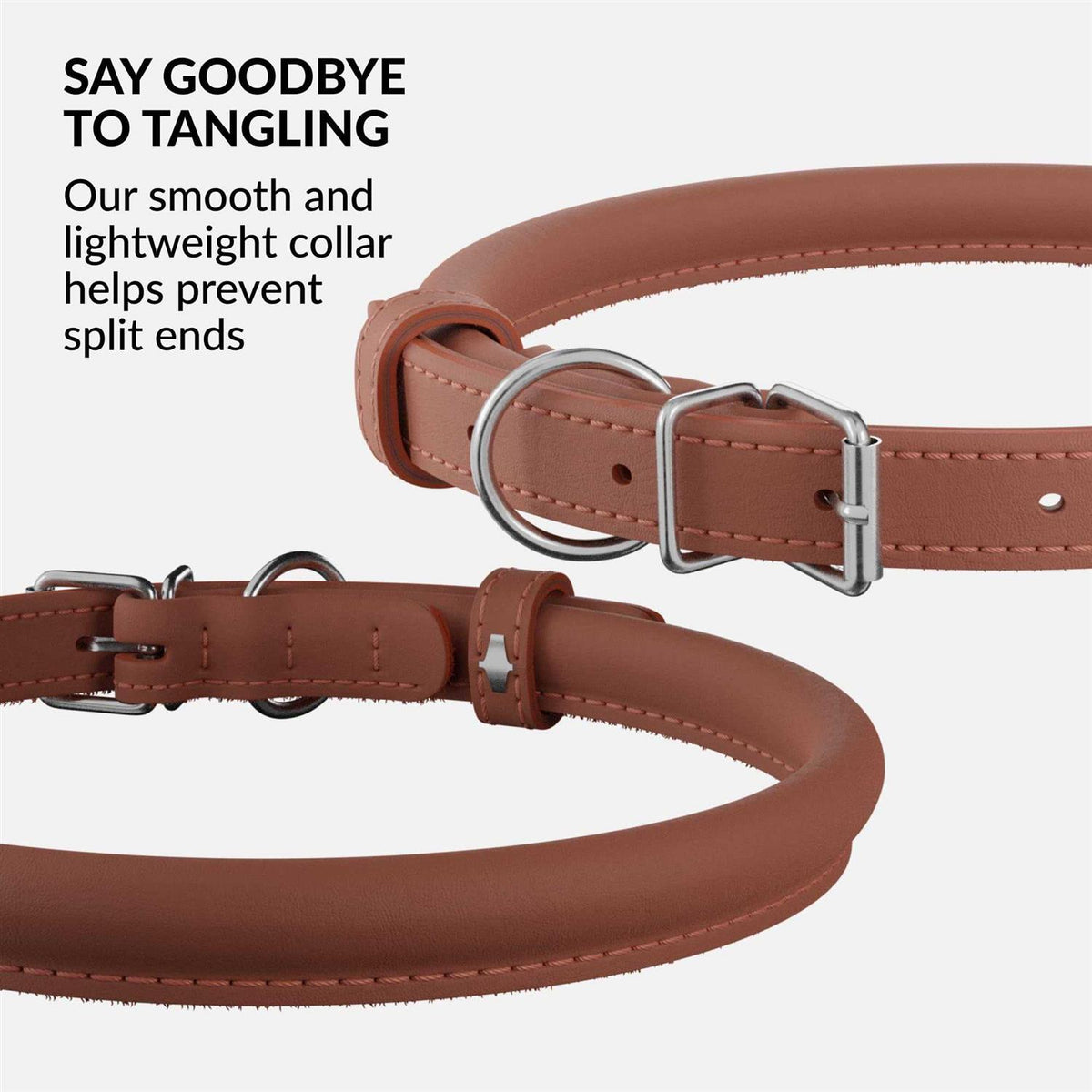 Rolled Leather Dog Collar N34153