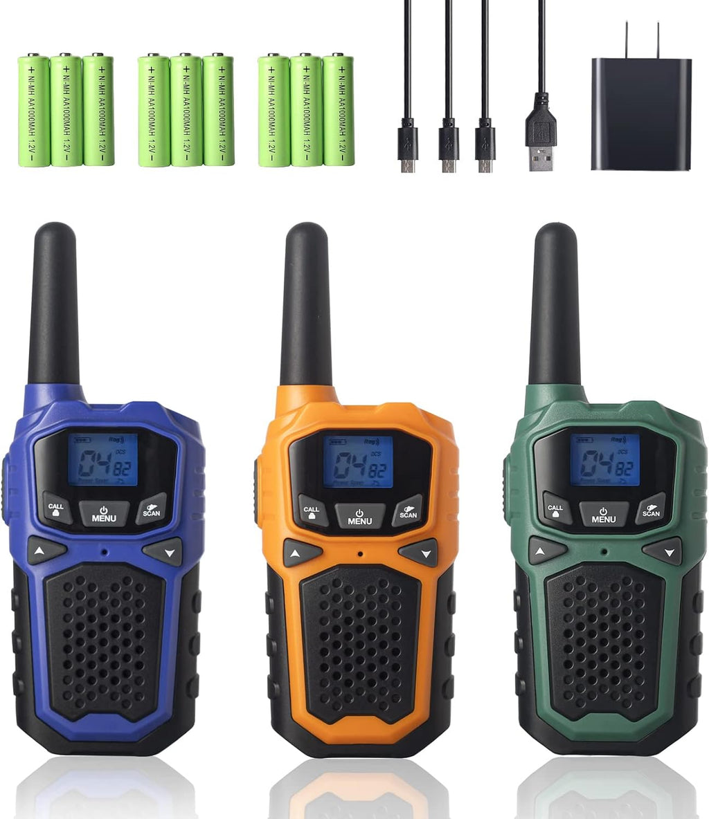 Rechargeable 4 Pack Two Way Radios 22 Channels J581452