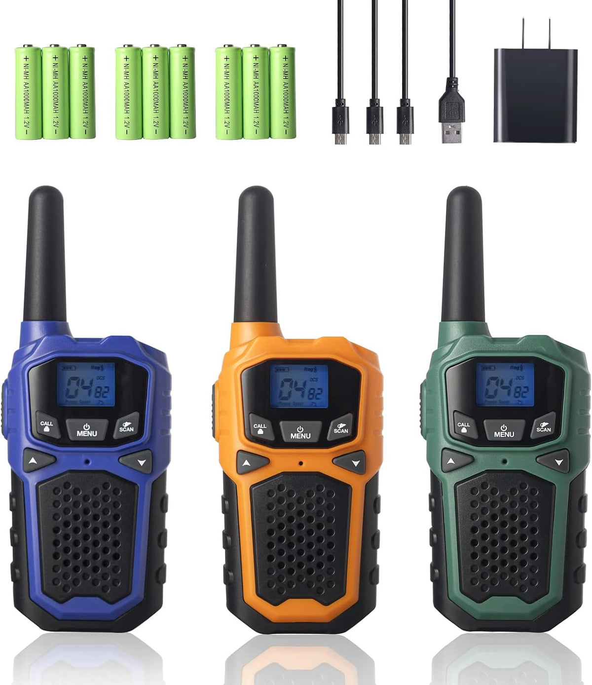 Rechargeable 4 Pack Two Way Radios 22 Channels J581452