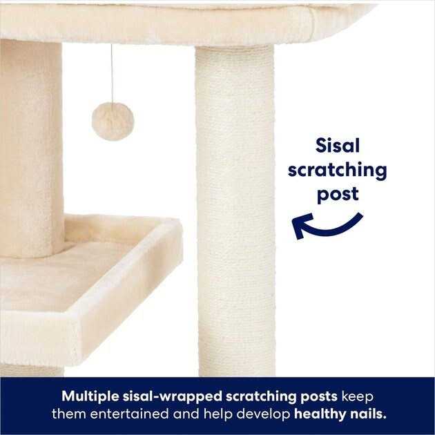 42-in Faux Fur Cat Tree Condo A961755
