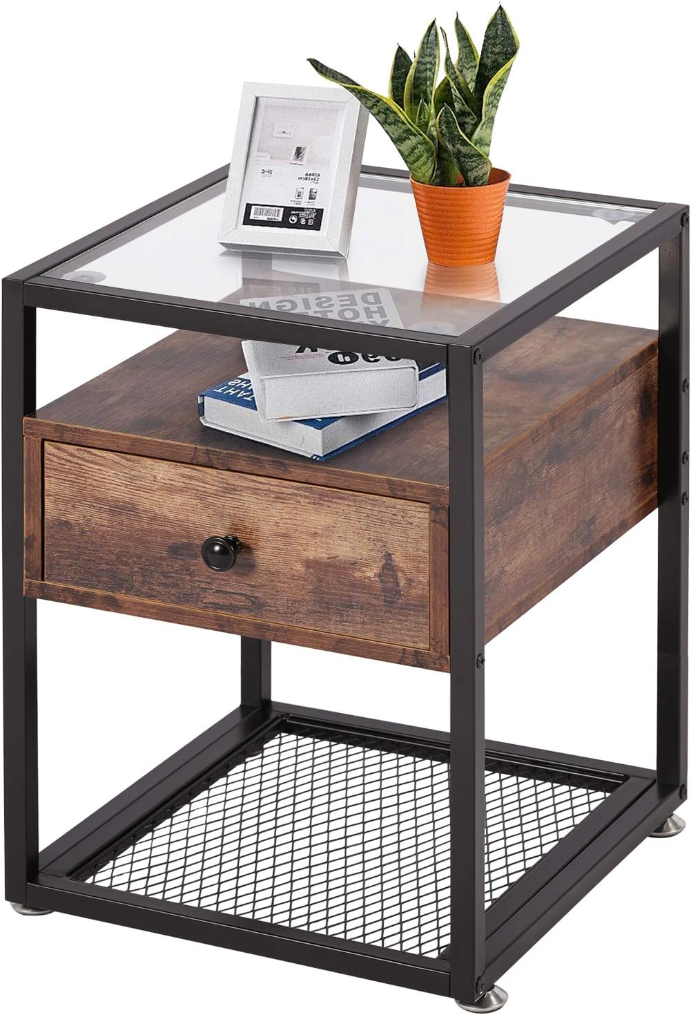 Light Black Cabinet with Drawers and Shelf X775