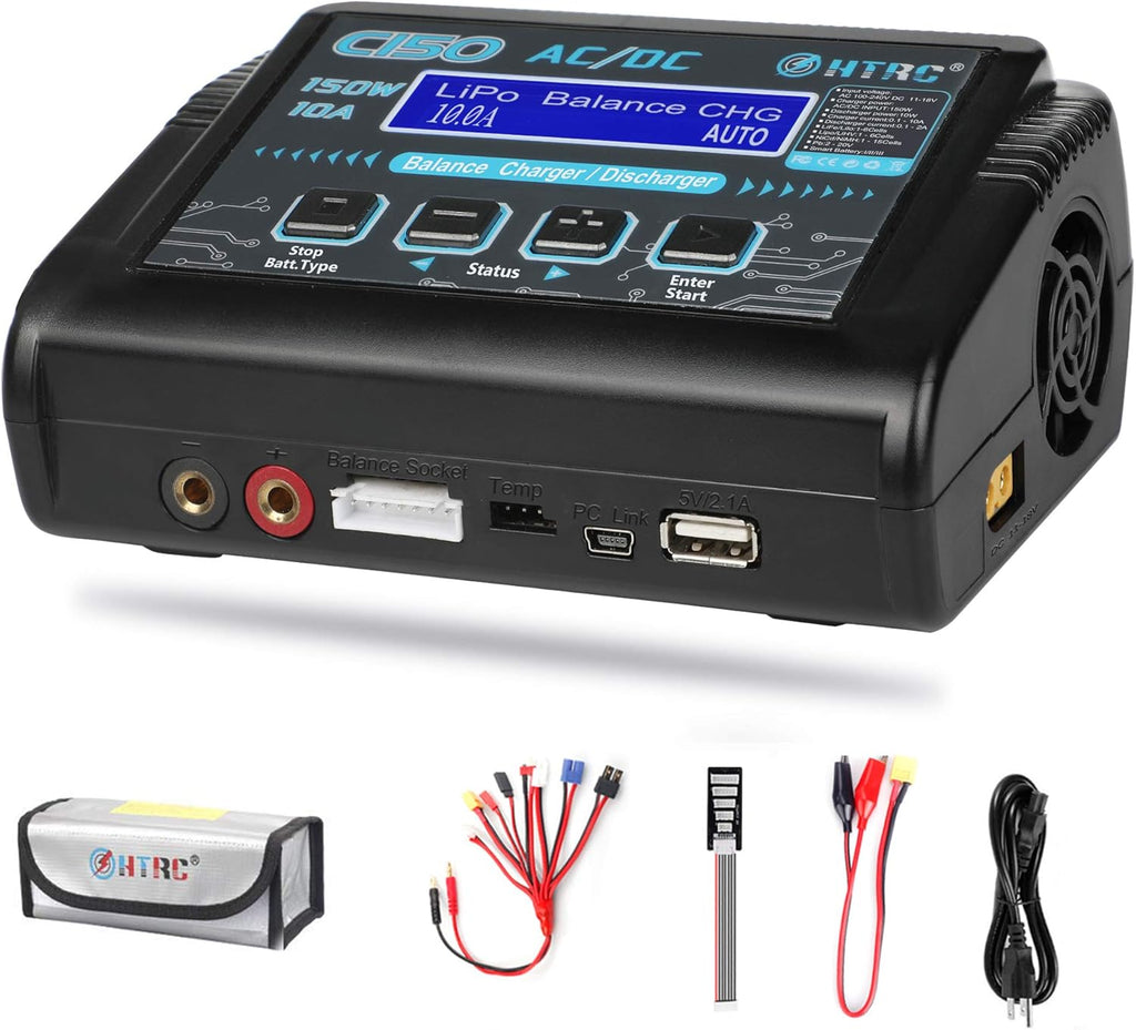 150W 10A 1-6S AC/DC LiPo Battery Balance Charger L544593