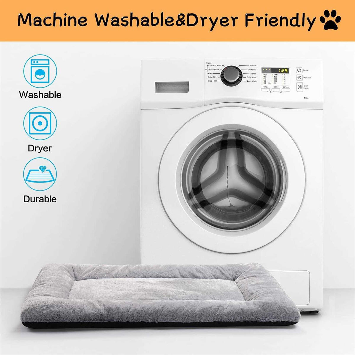 Dog Crate Bed Washable Anti-Slip Kennel Pad S639