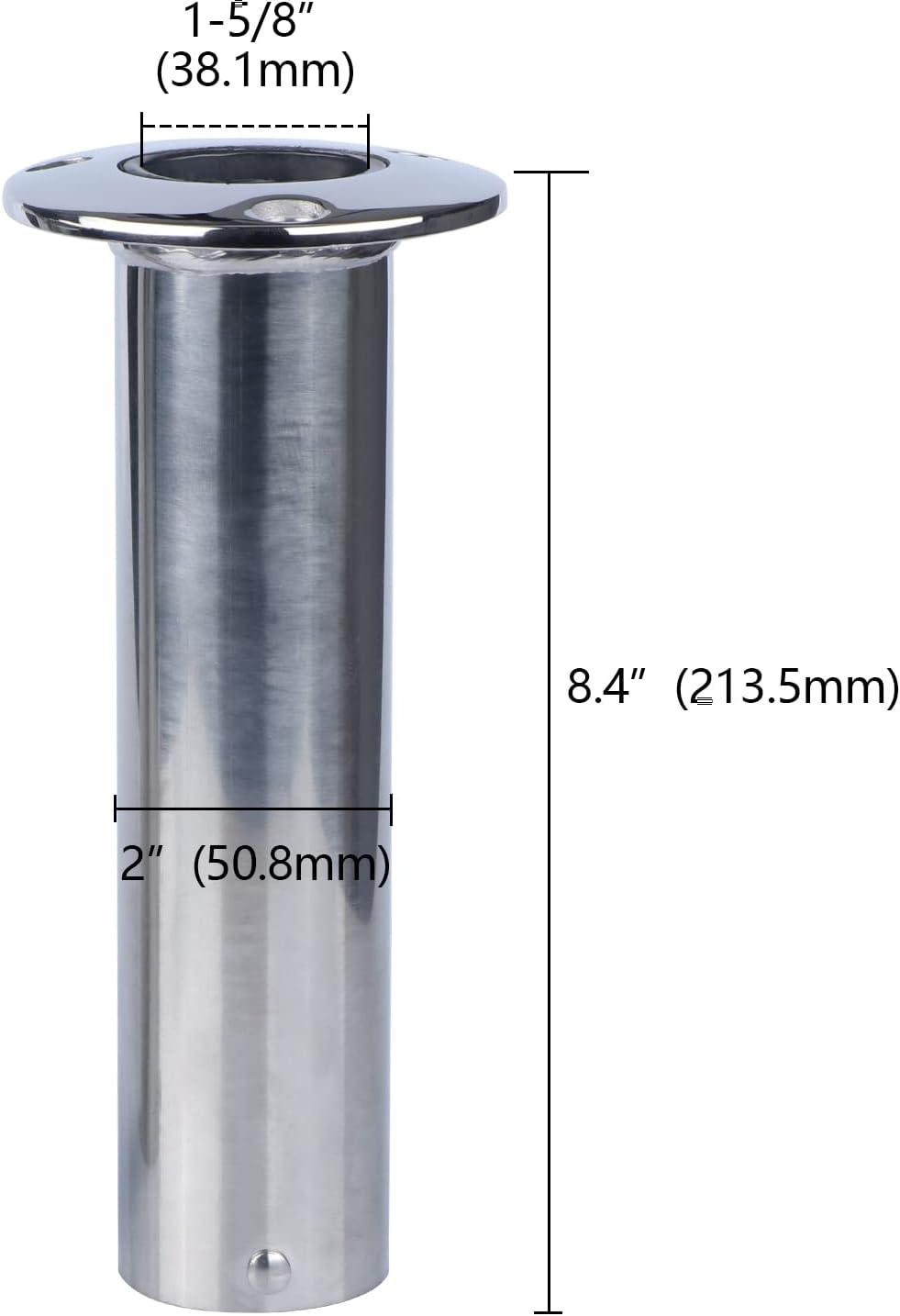 2Pcs Stainless Steel Casting Fishing Rod Holder Flush Mount 90 Degree H336006