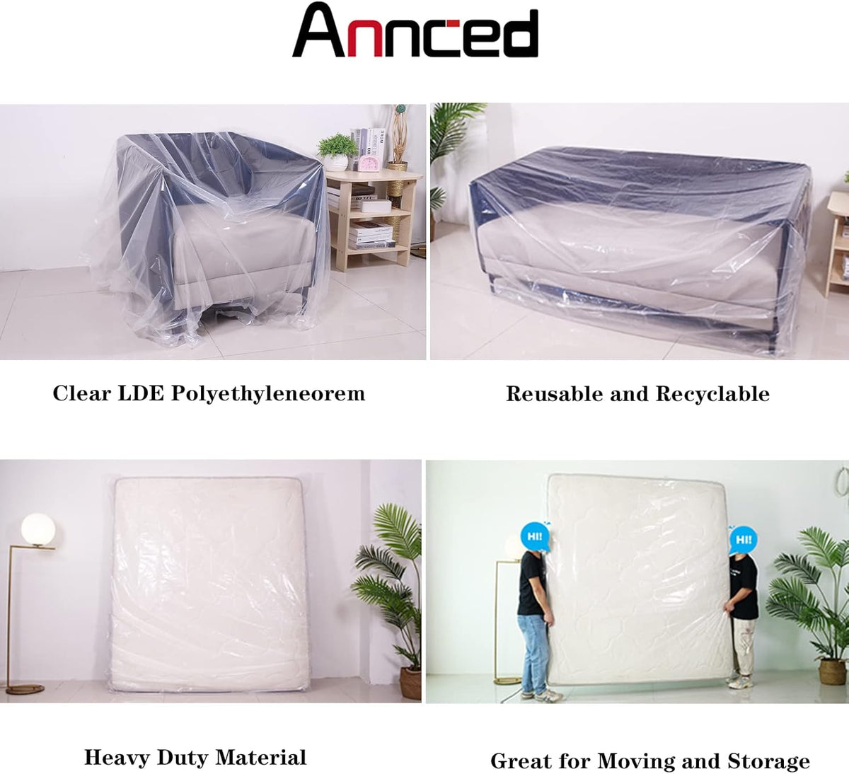 Queen Mattress Bag 4 mil Polyethylene S518