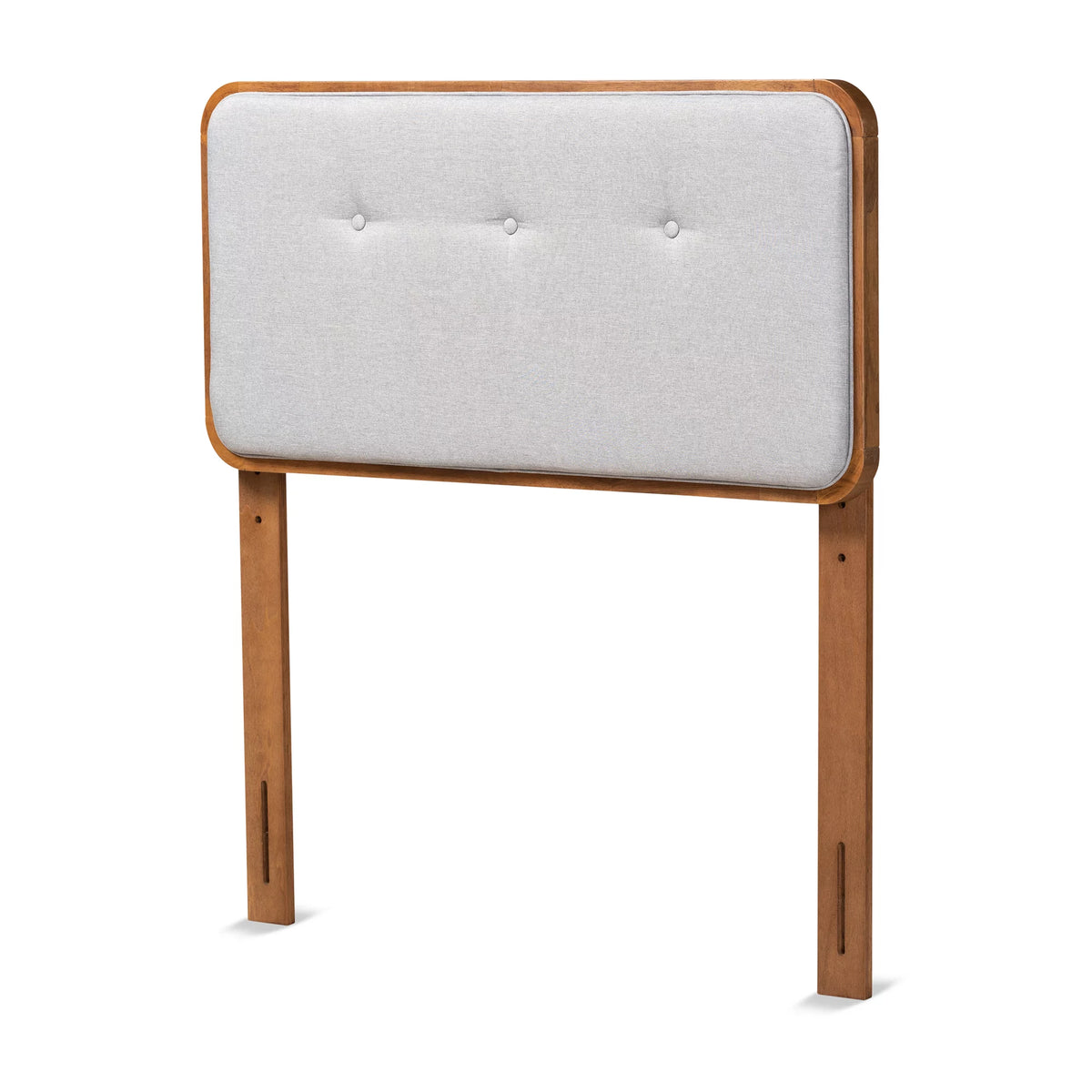 Light Grey Walnut Twin Upholstered Headboard A80161