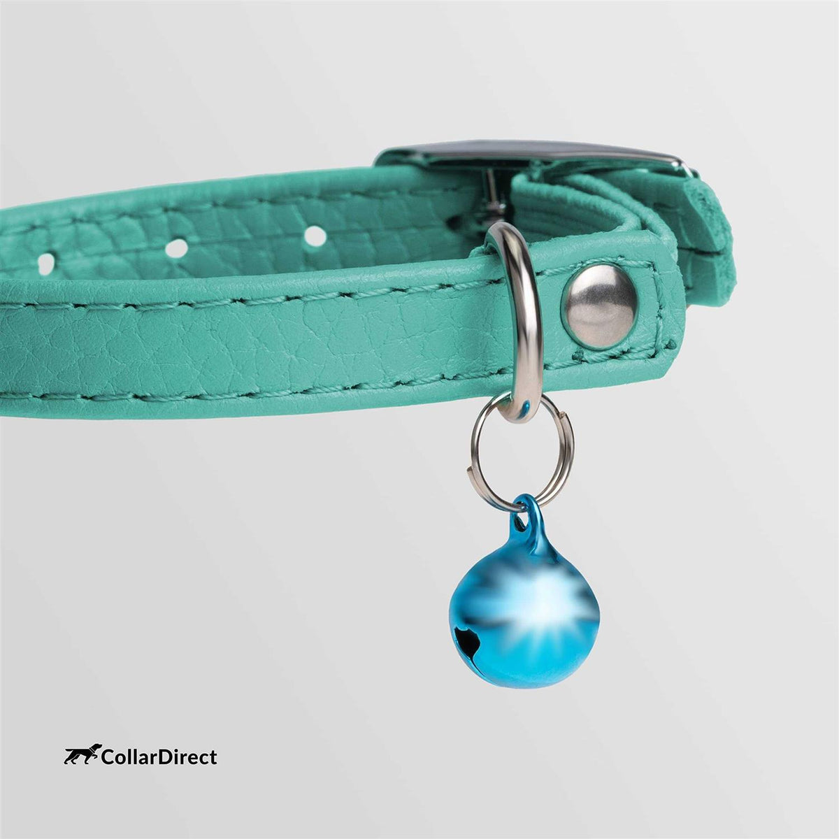 Leather Cat Collar with Bell N8598