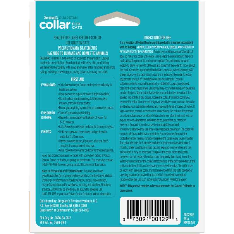 Flea & Tick Collar for Cats O63908