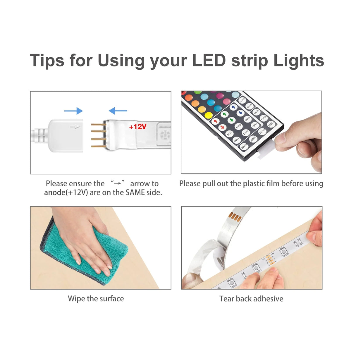 LED Strip Light 32.8ft with Remote and Power Supply R33223