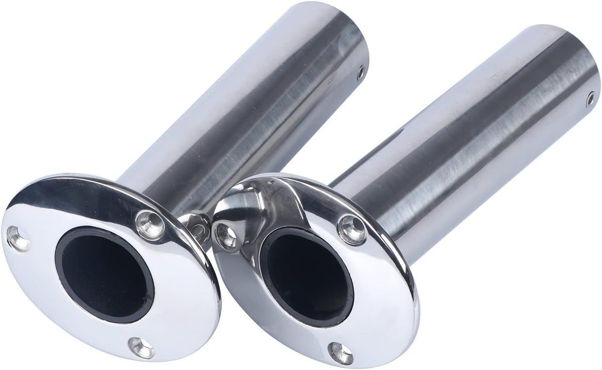2Pcs Stainless Steel Casting Fishing Rod Holder Flush Mount 90 Degree H336006