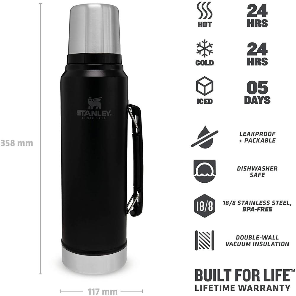 Black 1L Vacuum Bottle I552161