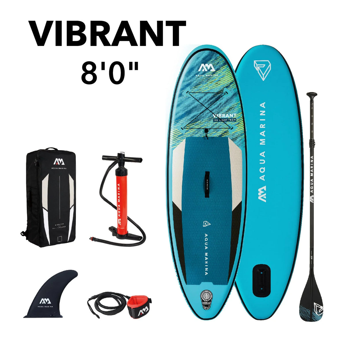 8'0 Inflatable Stand Up Paddle Board with Carry Bag, Paddle, Fin, Pump & Safety Harness D6658