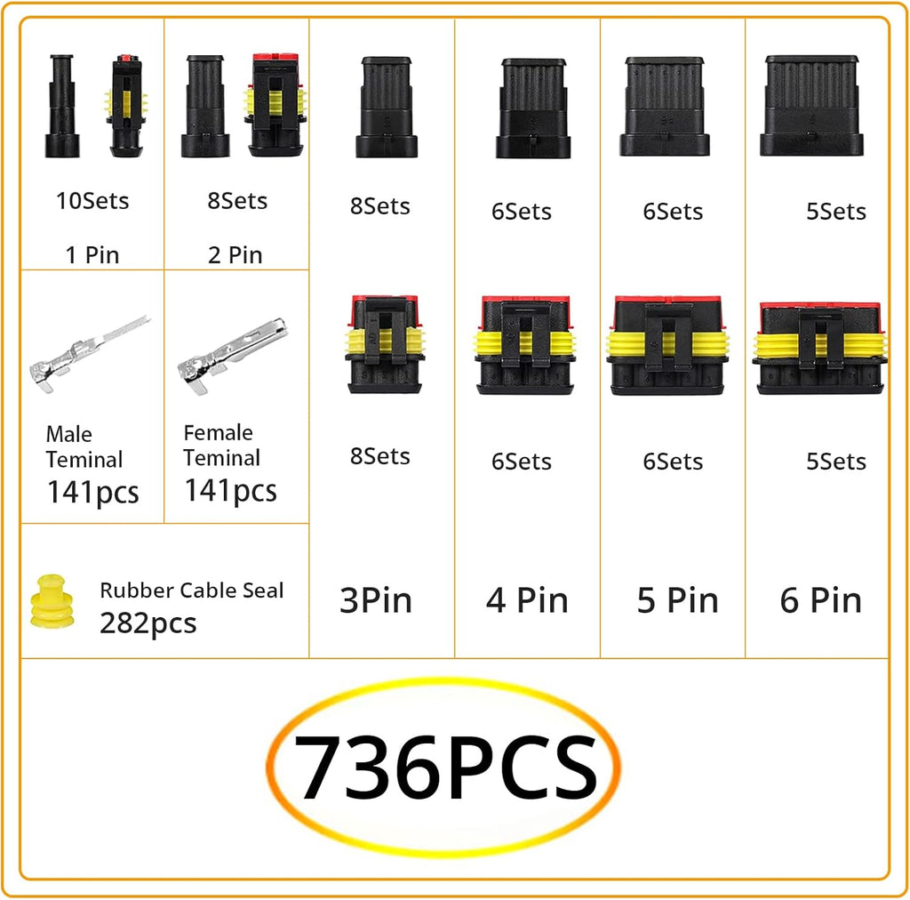 857Pcs Automotive Electrical Connector Tool Kit C767