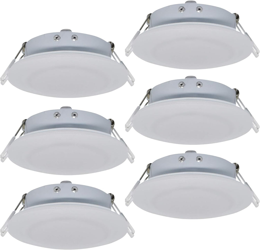 4.5Inch LED RV Puck Light Full Aluminum Recessed Ceiling Lights Pack of 6 D6229