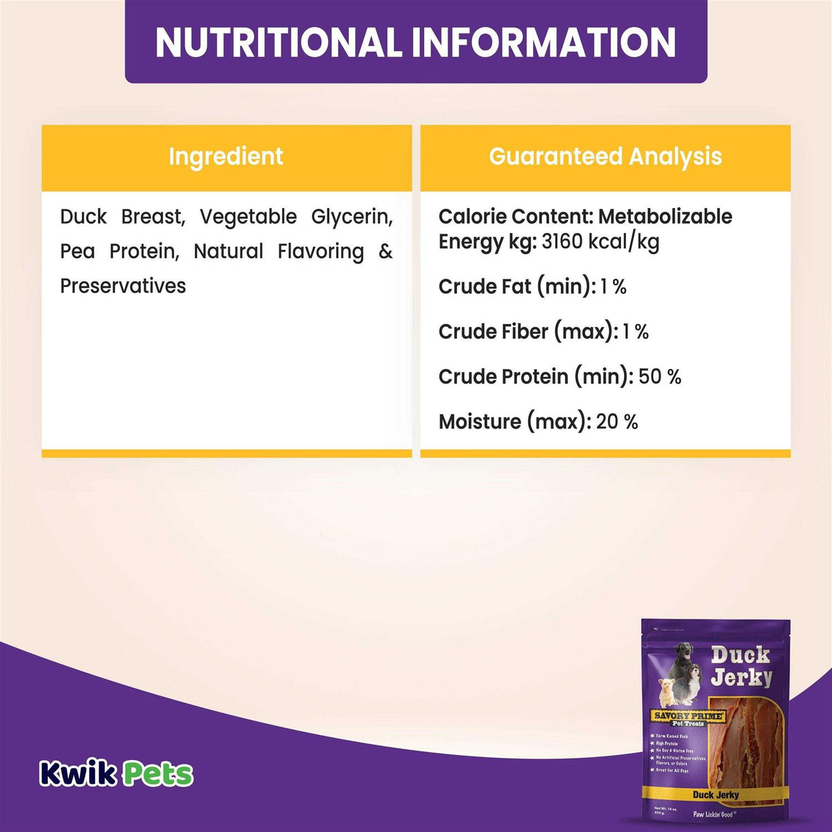 Natural Duck Jerky N340049
