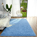 Super Soft Shaggy Area Rug 5'x8' Black Q165