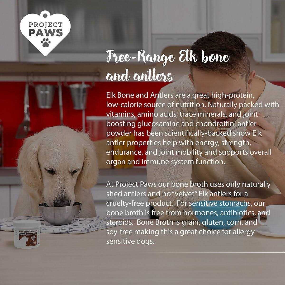 Bone Broth for Dogs with Elk Antler and Bone Collagen T317998
