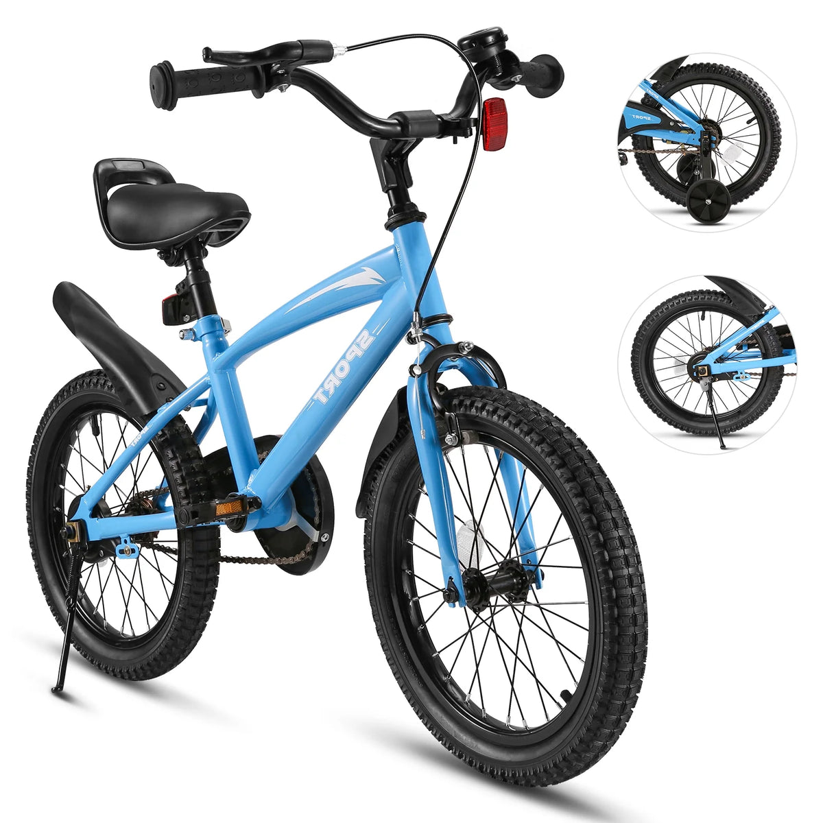 16 Inch Kids Bike Blue Bicycle with Training Wheels P307
