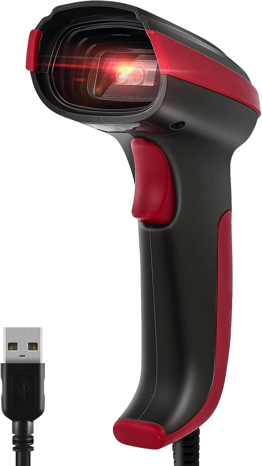 Wired 2D QR 1D Barcode Scanner with USB Cable I362