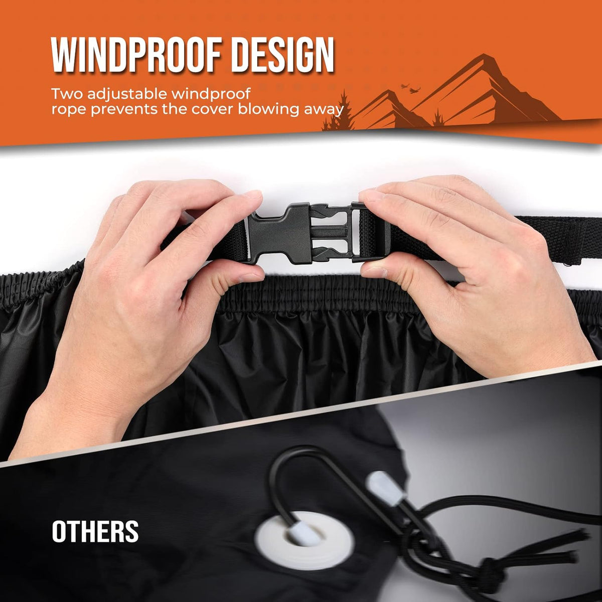 All Weather Resistant Bike Cover with Reflective Strips B281794