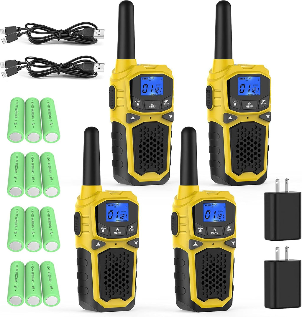 Rechargeable 4 Pack Two Way Radios 22 Channels J581452
