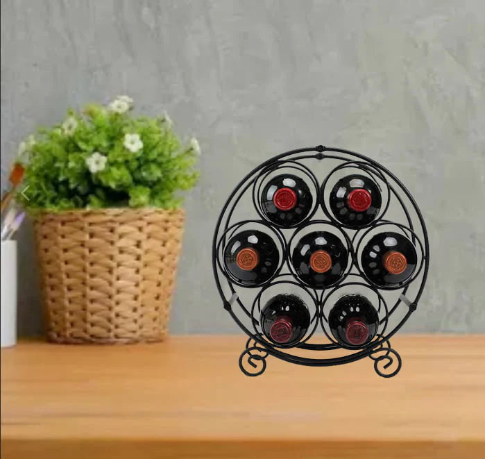 Black Metal Free Standing Wine Rack E54228